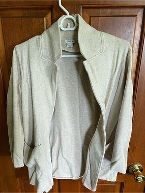 J. Crew Light Beige Open-Front Cardigan
